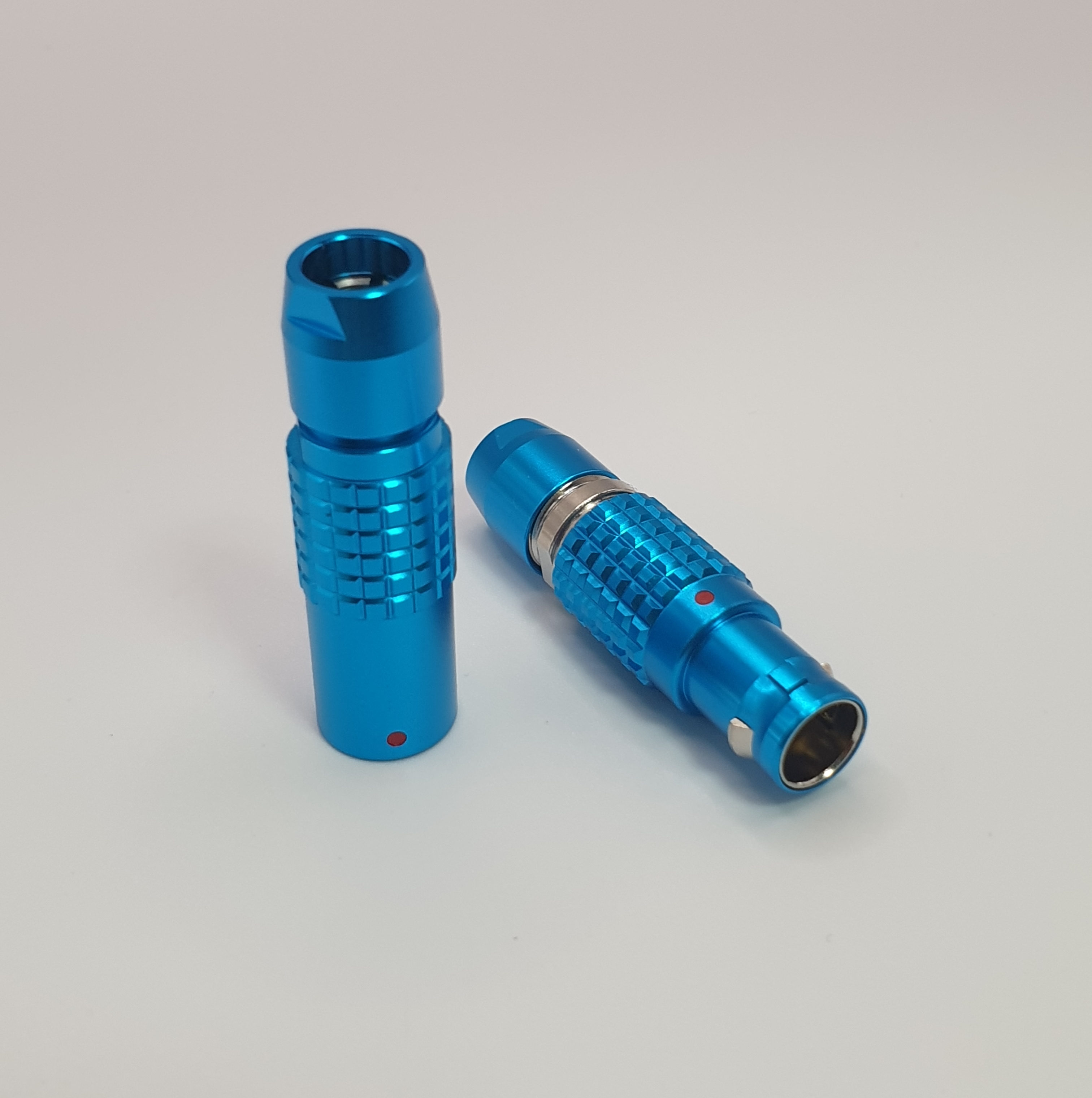 Blue push-pull connector